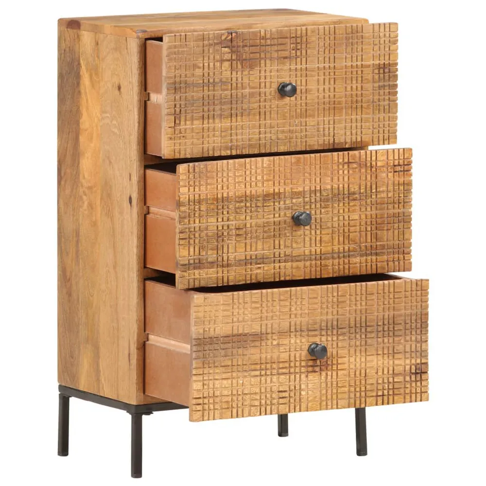 Premium Legno Massello Credenza 45x30x75 cm Legno Massello di Mango