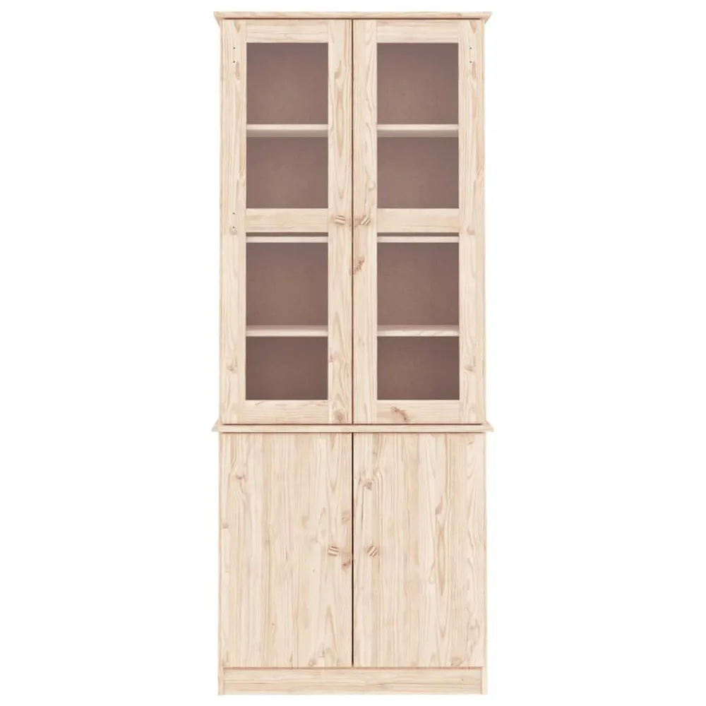 Vetrina ALTA 77x35x186,5 cm Legno Massello di Pino