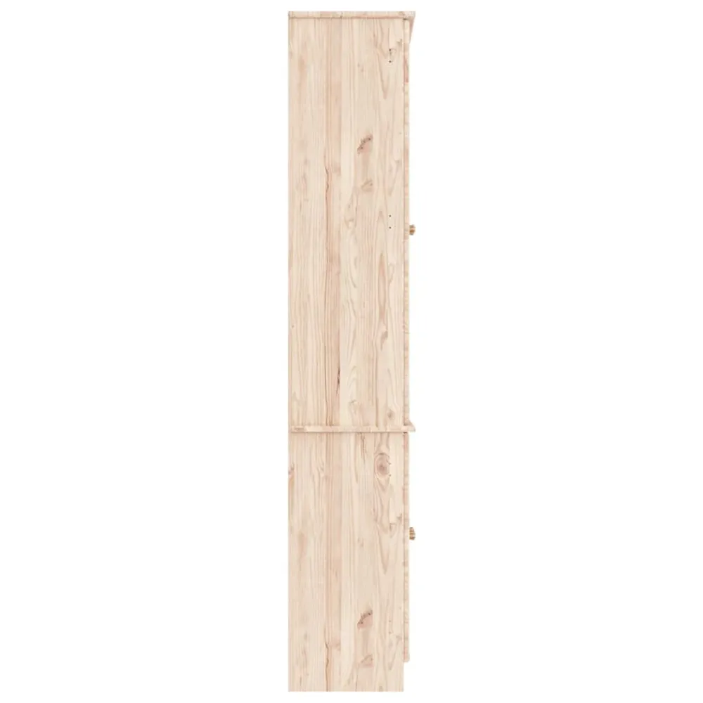 Vetrina ALTA 77x35x186,5 cm Legno Massello di Pino