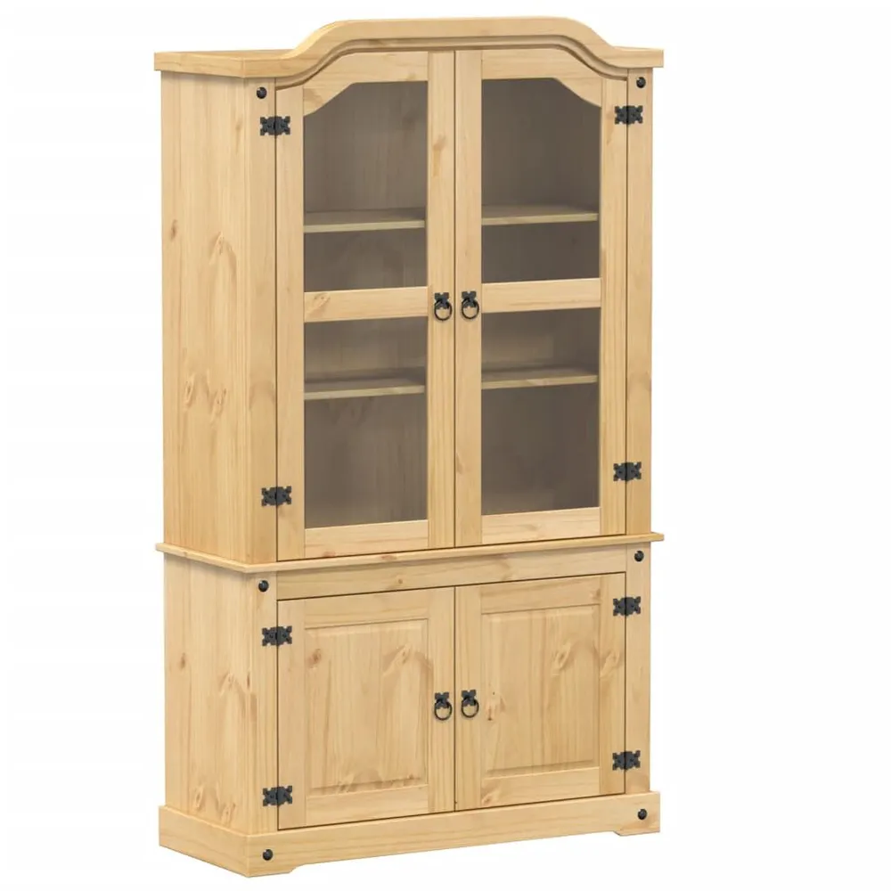 Vetrina Corona 103,5x42x180 cm Legno Massello di Pino