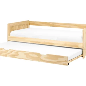 Wooden EU Single Trundle Bed 90 x 200 cm Light Wood GRAVELINES