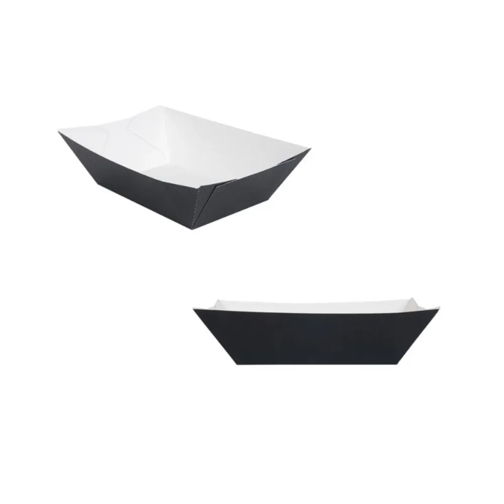 100 pz Barchetta cartoncino nera con interno bianco € 0,107 Cad + Iva