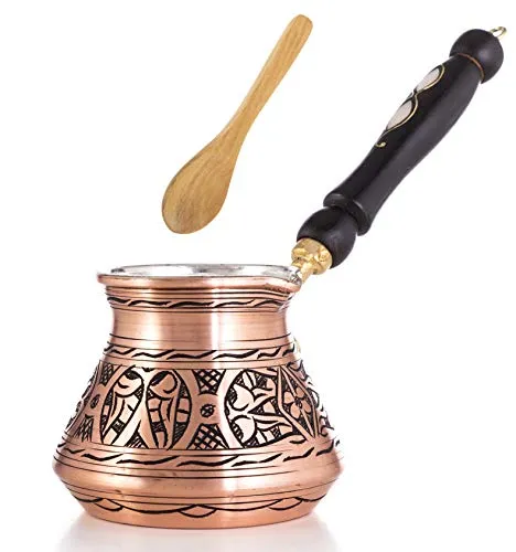 22,99 $ | Caffettiera turca da 12 once, caffettiera turca Briki, greca, araba, per 4 persone, Cezve, Ibrik, Brik, piano co...