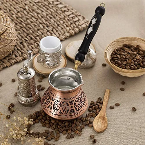 22,99 $ | Caffettiera turca da 12 once, caffettiera turca Briki, greca, araba, per 4 persone, Cezve, Ibrik, Brik, piano co...