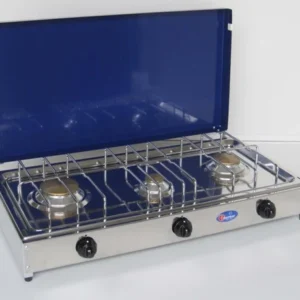 5523 Fornello 3 Fuochi Blu Inox