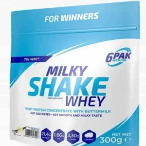 6PAK Milky Shake Whey 300g proteine al gusto di vaniglia