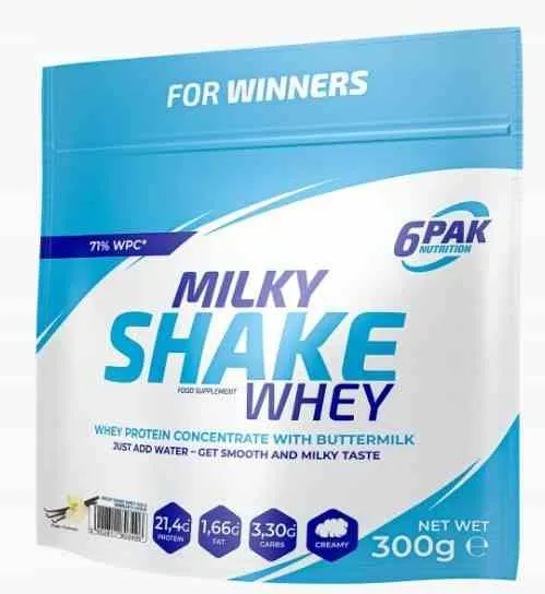 6PAK Milky Shake Whey 300g proteine al gusto di vaniglia