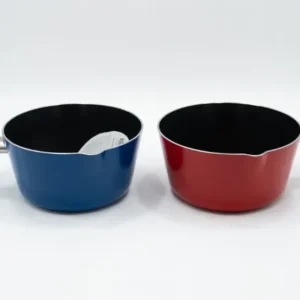 Accademia Mugnano Padella Conica 1 Manico 16 cm – Rivestimento Antiaderente Alta Qualità – Colori Assortiti Blu e Rosso –...