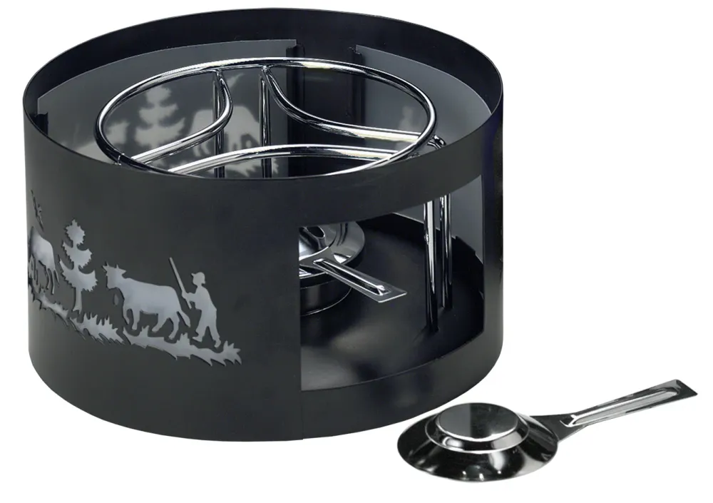 Accessori della linea di formaggio Heidi xl Alpe Protezione del vento Rechaud Weiss fino 25,8 cm