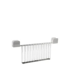 Alessi Pinza per tostapane acciaio inossidabile 18/10 lucido e PC, bianco