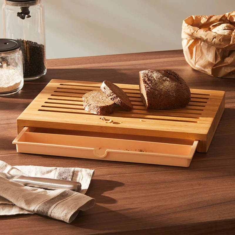Alessi Tagliere Sbriciola per pane bamboo 42x27 cm