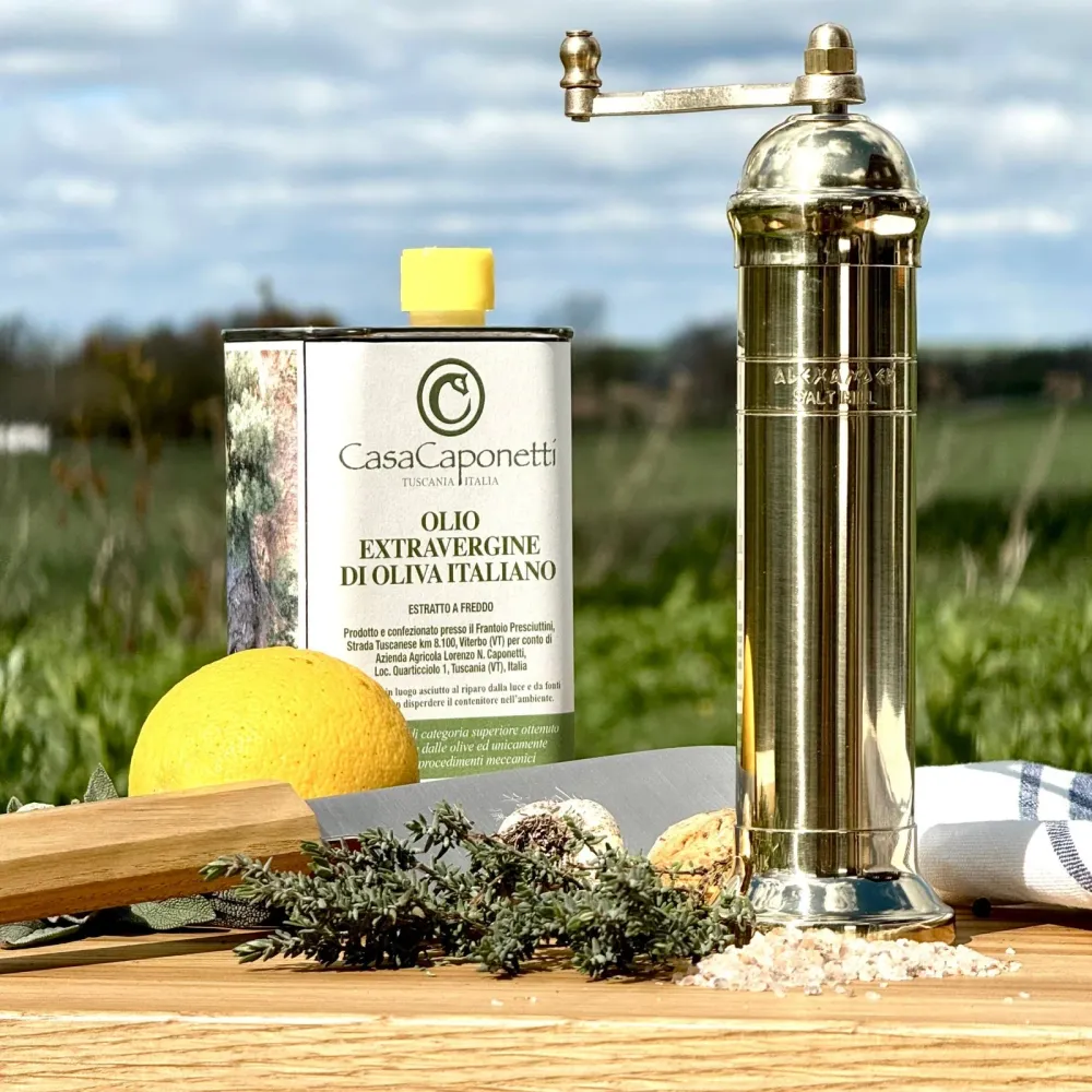 Nordic Brass Mill - macina sale e pepe ottone senza incisioni. Alexander Handcrafted Mills