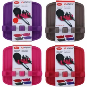 Alpina porta utensili da cucina 2 pezzi gomma termoplastica 15x14x4cm