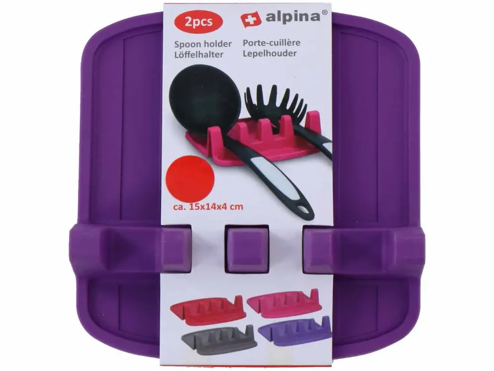 Alpina porta utensili da cucina 2 pezzi gomma termoplastica 15x14x4cm
