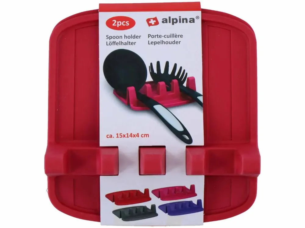 Alpina porta utensili da cucina 2 pezzi gomma termoplastica 15x14x4cm