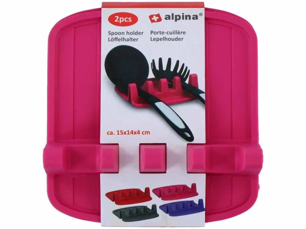 Alpina porta utensili da cucina 2 pezzi gomma termoplastica 15x14x4cm