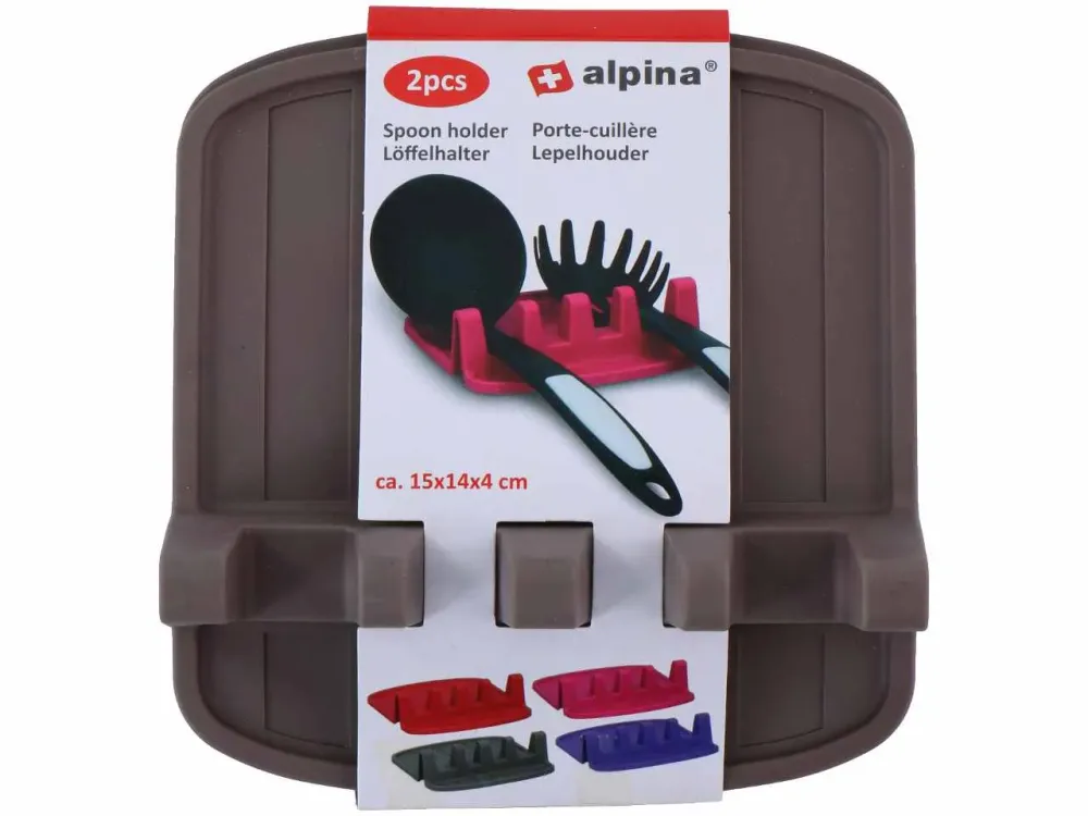 Alpina porta utensili da cucina 2 pezzi gomma termoplastica 15x14x4cm