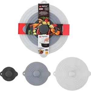 Set di 3 coperchi Silicone, Diametro 12/20/28 cm, Silicone alpina
