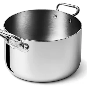 Aluinox 1907 3ply Casseruola Alta Cm.40 H.23 Lt.28,9 2 Manici Finitura