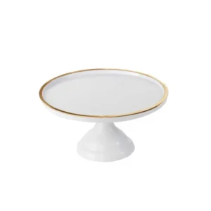 Alzata melamina bianca/oro 32xh12cm 25140