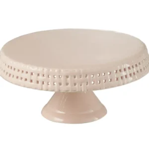 Alzata- piatto torta ceramica rosa (25x25x11,5) Jolipa