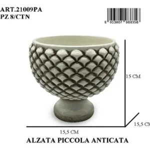Alzata pigna anticata 15cm 21009pa