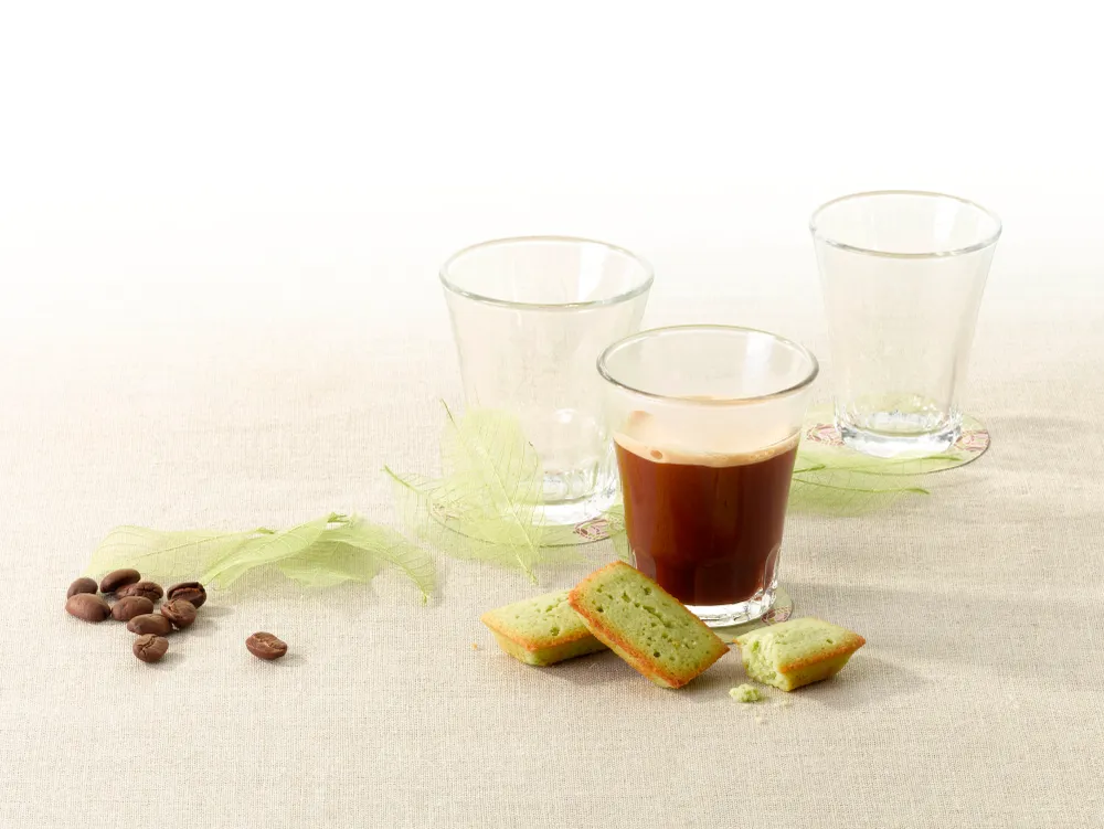 AMALFI - Tazza vetro trasparente 9 cl (set da 4)