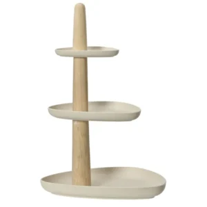 Antipastiera fibra di bamboo colore avorio 45x35xh.30cm