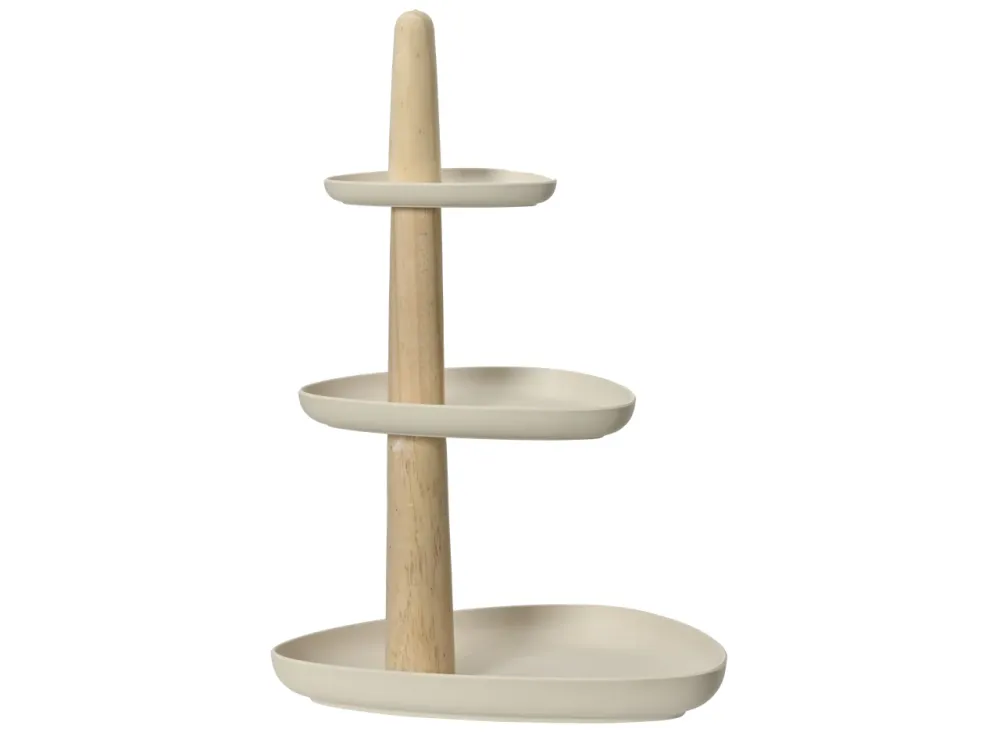 Antipastiera fibra di bamboo colore avorio 45x35xh.30cm
