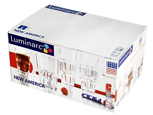 Arc H1984 Confezione 6 Bicchieri Vetro New America, 40 cl Set de 6