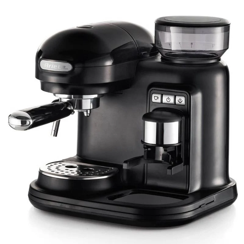 Ariete 1318 moderna macchina per caffè espresso con macinacaffè integrato, per caffè grani e macinato, cappuccinatore per...
