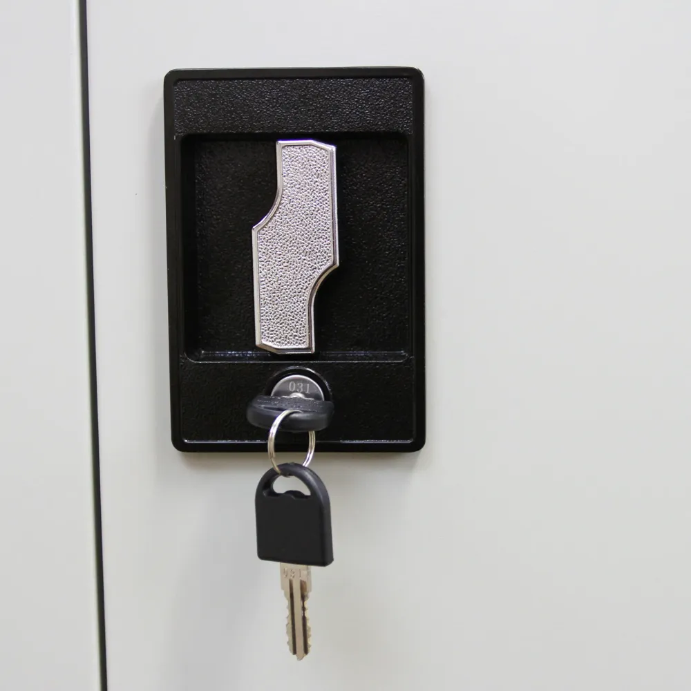 Armadietto Grigio Chiaro Alto 140cm Acciaio