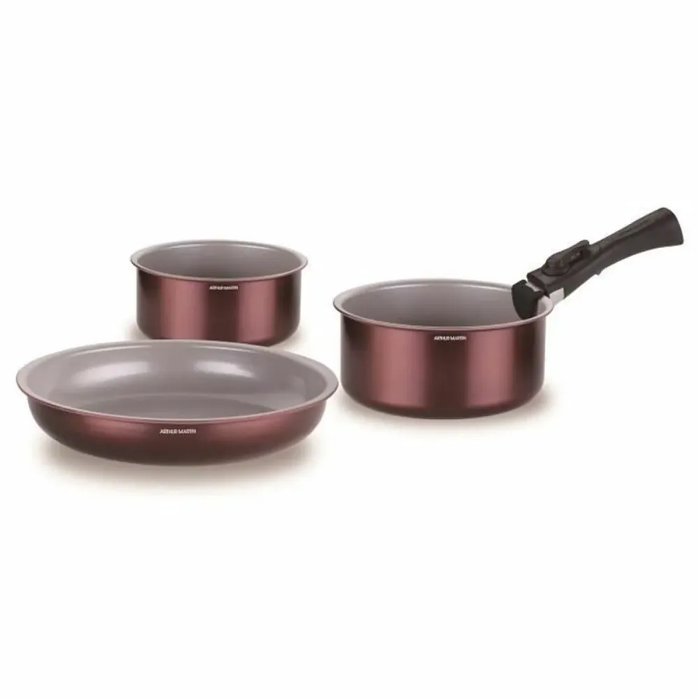 Batteria da Cucina Arthur Martin AM2503 Rosso Granato
