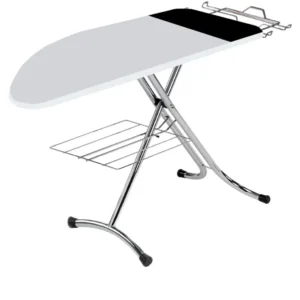 Asse da Stiro Kolossal Profi 125x48 cm con Portabiancheria e Rivestimento 3 Strati con Area Ignifuga