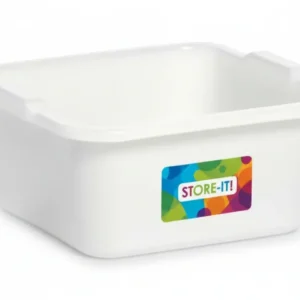 Bacinella Quadra Polietilene Bianca- - Cm.38X38X16 Da Lt.16 - 5 Pezzi Stefanplast