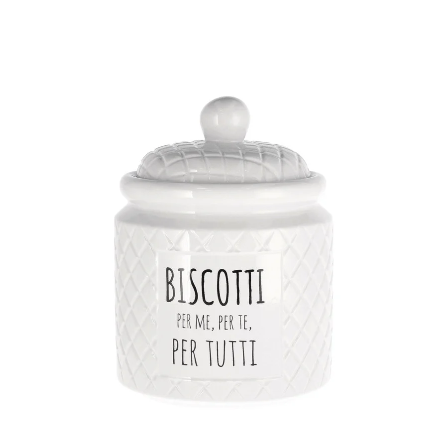 Ad Barattolo Ceramica biscotti 2 decorazioni D15Xh20