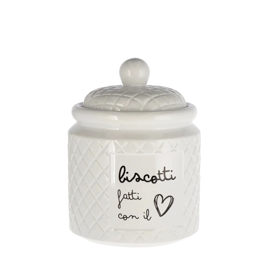 Ad Barattolo Ceramica biscotti 2 decorazioni D15Xh20