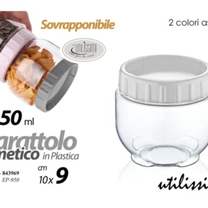 Barattolo di plastica da 550ml 10x9cm