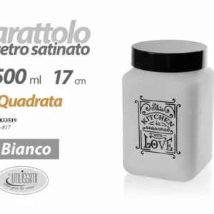 Barattolo quad.bianco 1,5lt 17cm 833519