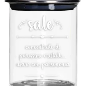 BARATTOLO SALE VETRO CON TAPPO METAL BRANDANI 500gr