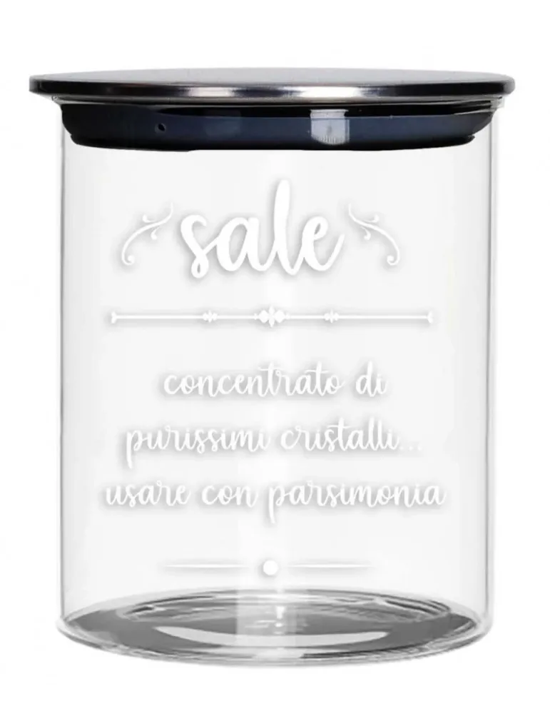 BARATTOLO SALE VETRO CON TAPPO METAL BRANDANI 500gr