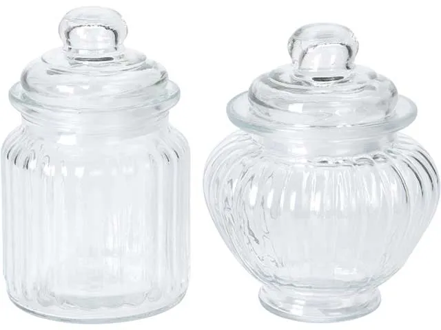 Barattolo vetro 12cm 2 assortimenti