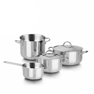 Barazzoni Batteria di Pentole 6 Pezzi Cuocimania Acciaio Inox
