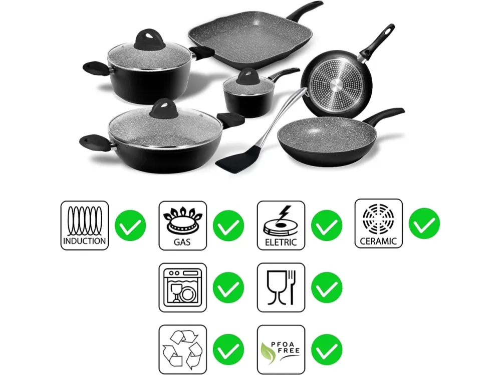 Batteria 10 pezzi stone black y00agd0398/g