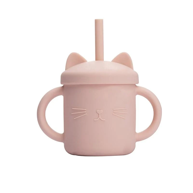 Tazza con cannuccia silicone per gatti | Piccola Filou Bébé Filou