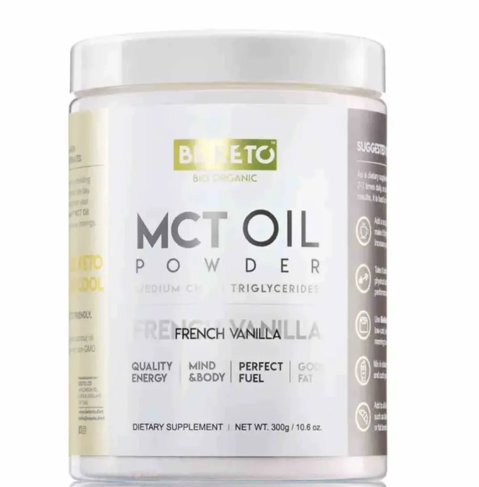 BeKeto polvere di olio MCT gusto vaniglia francese 300g