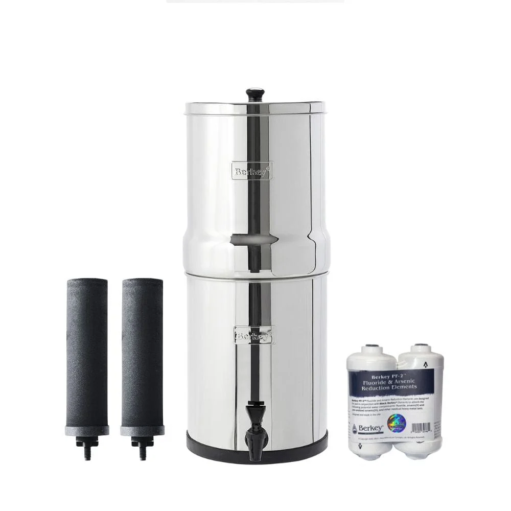 Royal Berkey® 12,3 litri - 2 filtri Black Berkey® + 2 filtri PF-2 FBM