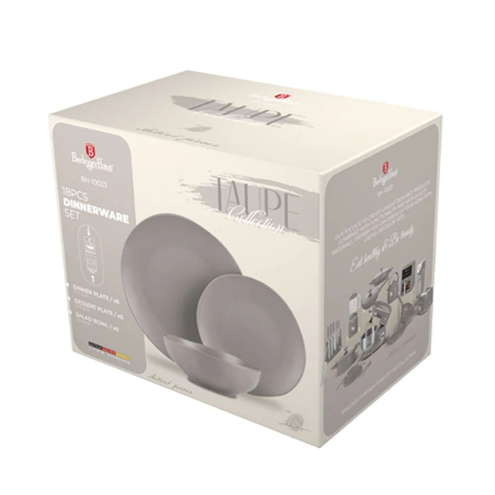 Berlinger Haus Küchenbarf Haus Collezione Tellerset 18 parti Matt Taupe