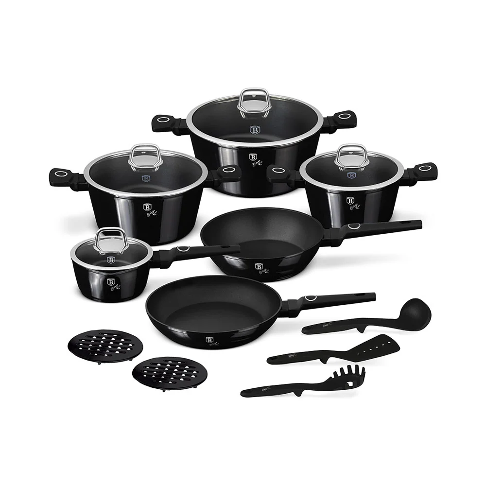 Berlinger Haus Küchenbarf Haus HAUS IMBACCHIO DI COUCINA SET BLACK VANTAGE COLLEZIONE