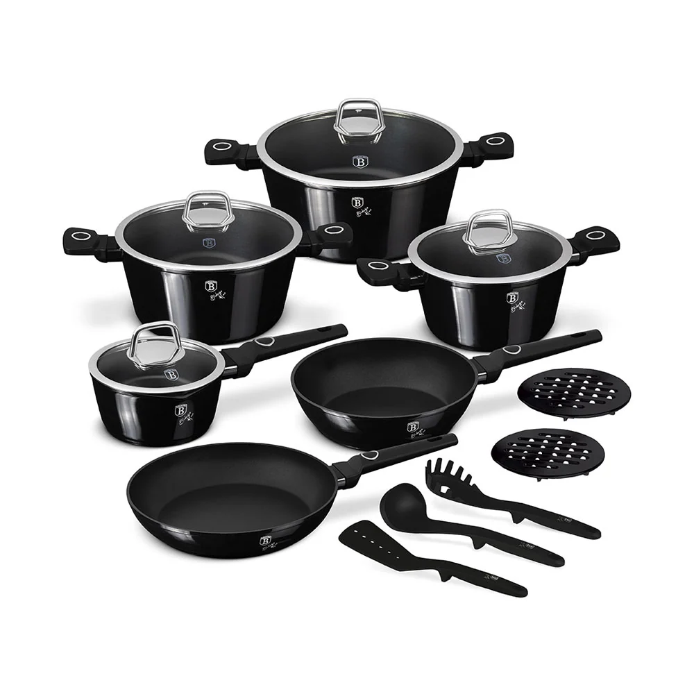 Berlinger Haus Küchenbarf Haus HAUS IMBACCHIO DI COUCINA SET BLACK VANTAGE COLLEZIONE